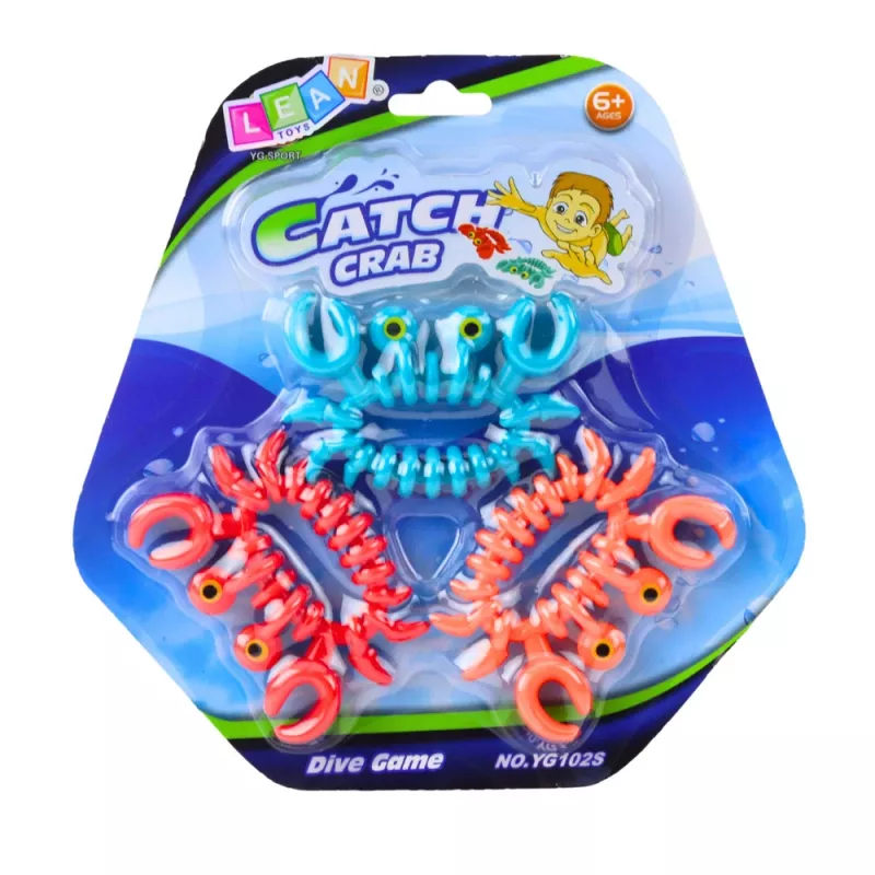 LEAN TOYS potápačská hračka vodná zábava farebné kraby 3 ks