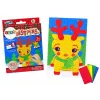 LEAN TOYS DIY farebná mozaika, vianočný sob, sada na skladanie