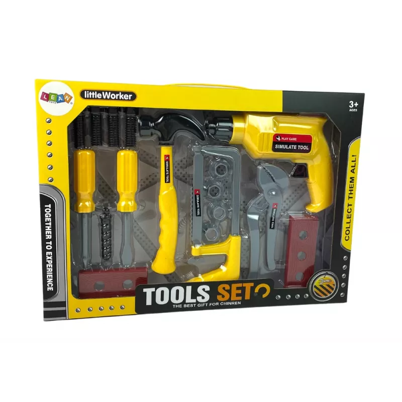 LEAN TOYS DIY sada vŕtačka kladivo skrutkovač