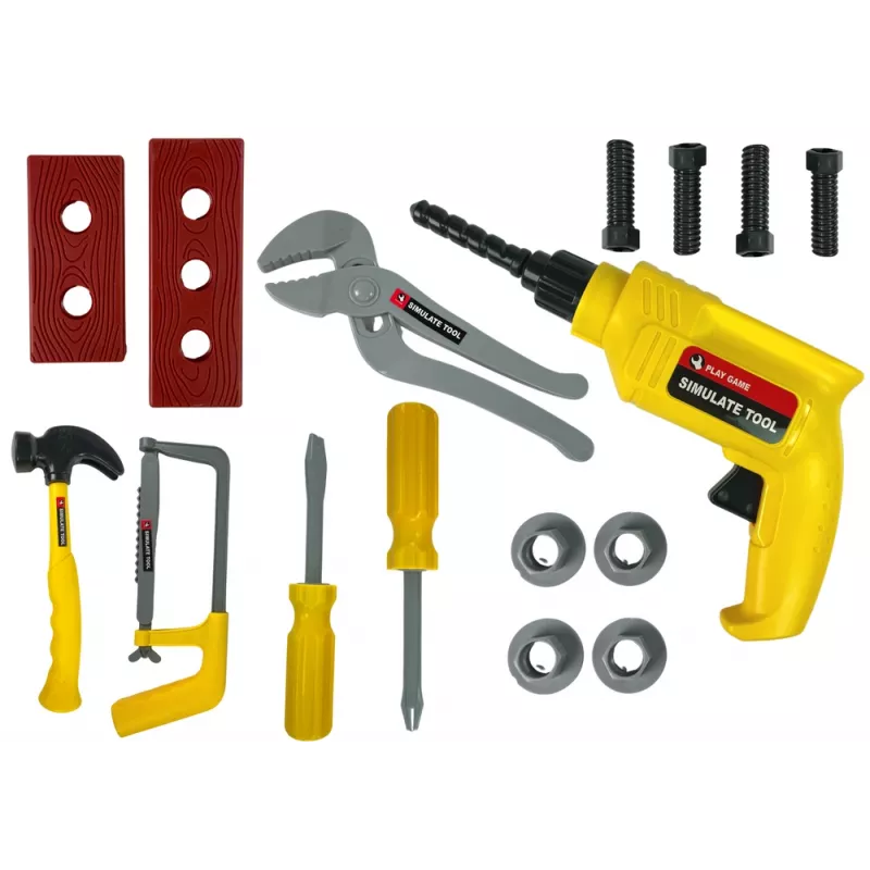 LEAN TOYS DIY sada vŕtačka kladivo skrutkovač