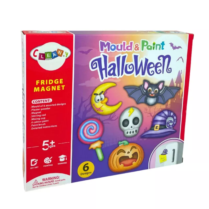 LEAN TOYS DIY halloweenske magnety, sadrové odliatky, tekvicová sada