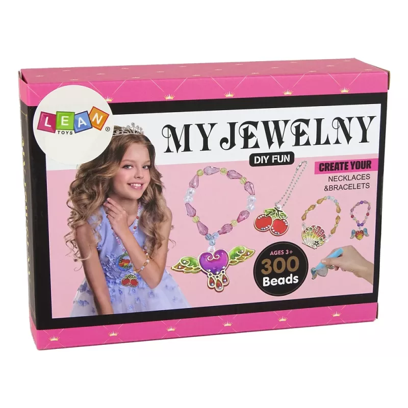 LEAN TOYS DIY sada na výrobu šperkov korálky špendlíky