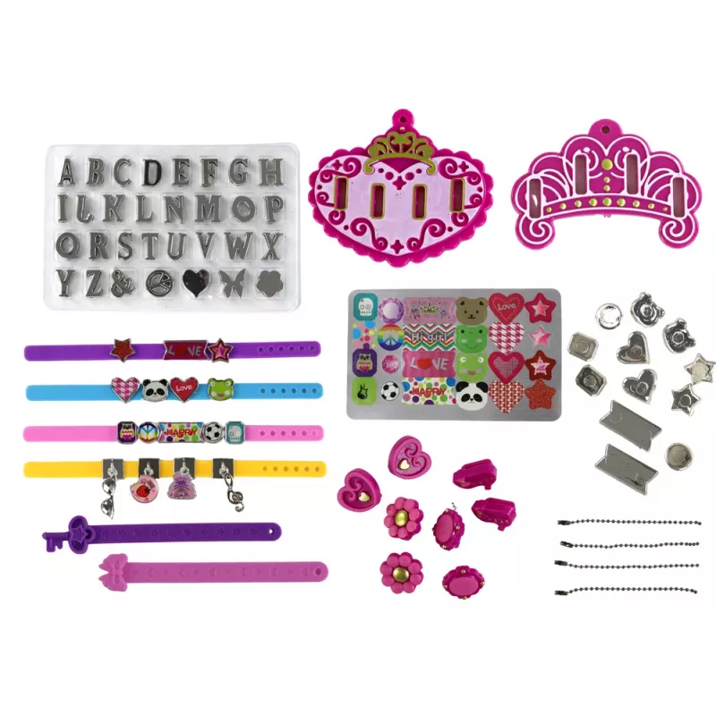 LEAN TOYS DIY súprava šperkov náramok s písmenovými príveskami