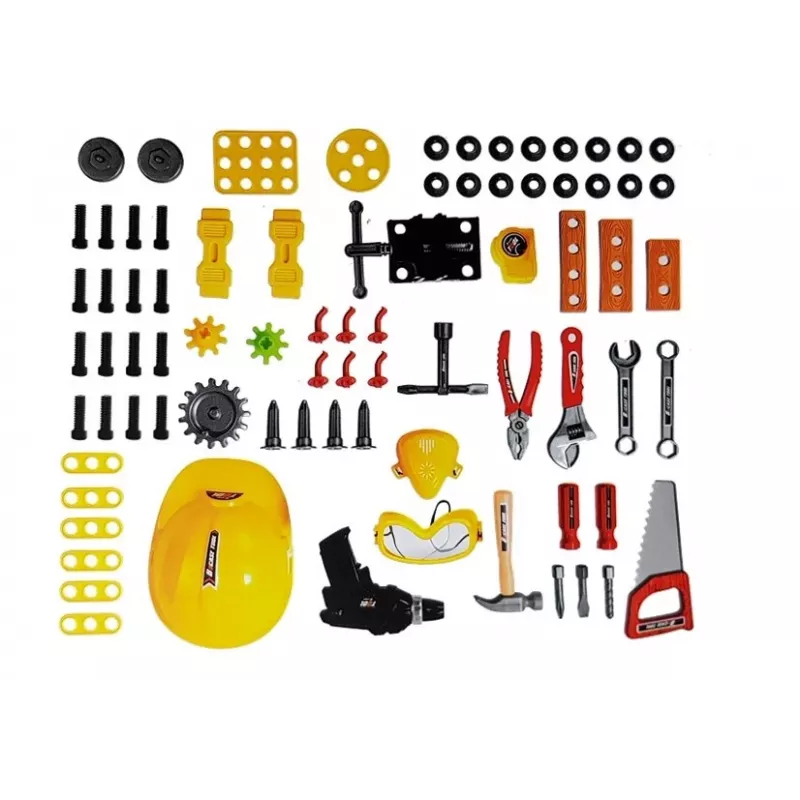LEAN TOYS DIY sada na batérie 3v1 kufríková dielňa 85 dielov 56cm