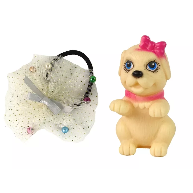 LEAN TOYS Bábika pre deti Emily so psom dlhé vlasy
