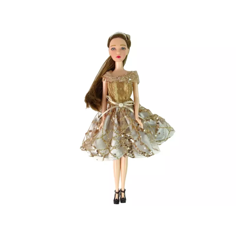 LEAN TOYS Bábika pre deti Emily so psom dlhé vlasy