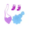 LEAN TOYS Bábika s dlhými vlasmi a maľovacími šatami