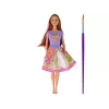 LEAN TOYS Bábika s dlhými vlasmi a maľovacími šatami