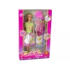 LEAN TOYS Bábika s dlhými vlasmi a maľovacími šatami