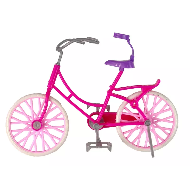 LEAN TOYS bábika na bicykli ružová