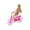 LEAN TOYS bábika na bicykli ružová