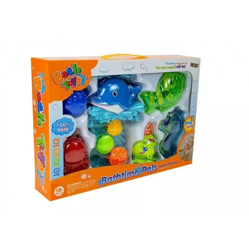 LEAN TOYS Delfín - vodná súprava morské živočíchy plastový vodopád