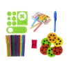 LEAN TOYS obojstranná tabuľa s kriedovými fixkami, stojanom a projektorom na obrázky, červená