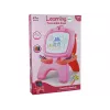 LEAN TOYS obojstranná magnetická kriedová tabuľa ružová predlohy