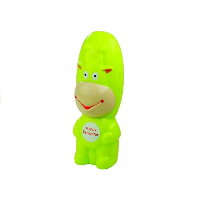 LEAN TOYS kresliaci projektor krava 3 disky fixka zelený 3v1