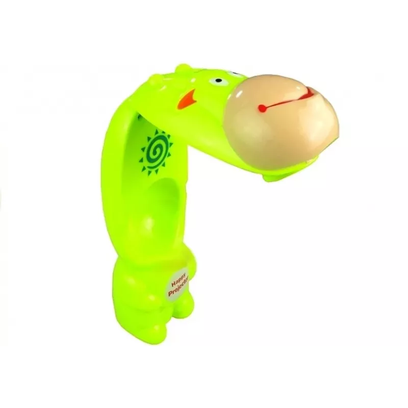 LEAN TOYS kresliaci projektor krava 3 disky fixka zelený 3v1