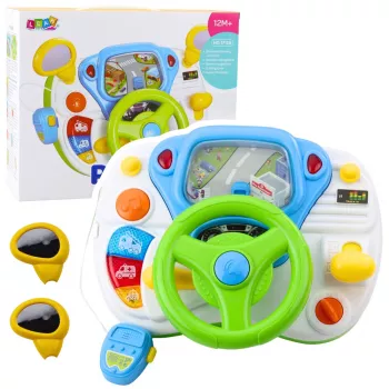 LEAN TOYS jazdný simulátor vzdelávací volant s interaktívnymi zvukmi a svetlami