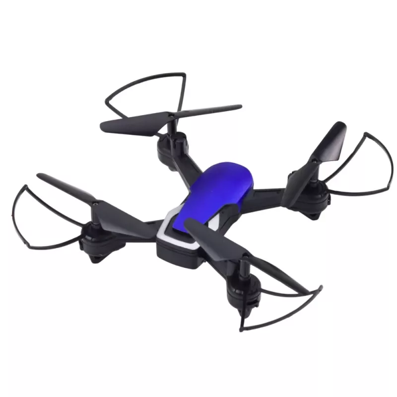 LEAN TOYS dron šesťosový gyroskop LED svetlá 360° rotácia modrý