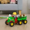 LEAN TOYS vzdelávací interaktívny traktor pre deti so zvieratkami, svetlami a zvukmi