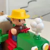 LEAN TOYS vzdelávací interaktívny traktor pre deti so zvieratkami, svetlami a zvukmi