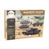 LEAN TOYS vzdelávacie magnetické puzzle sada - téma pozemná vojna