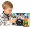 LEAN TOYS edukačná manipulačná doska simulátor volantu svetlá zvuky
