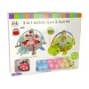 LEAN TOYS vzdelávacia podložka s korytnačou ohrádkou loptičky pre bábätká