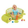 LEAN TOYS vzdelávacia podložka s korytnačou ohrádkou loptičky pre bábätká