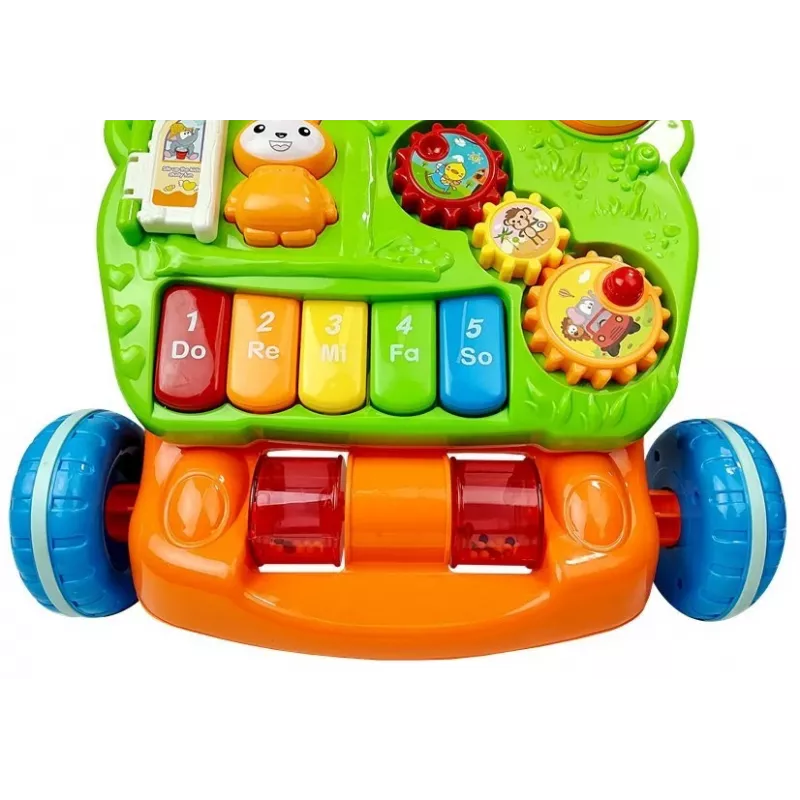 LEAN TOYS vzdelávacia chodítko pre bábätká s klavírom