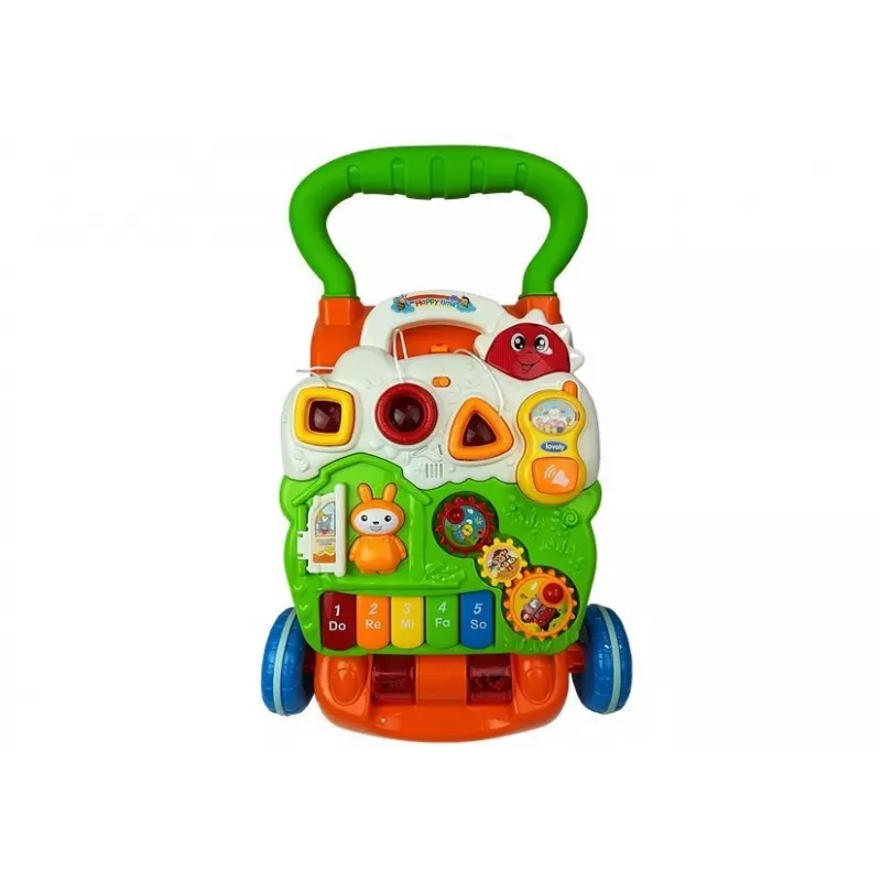 LEAN TOYS vzdelávacia chodítko pre bábätká s klavírom