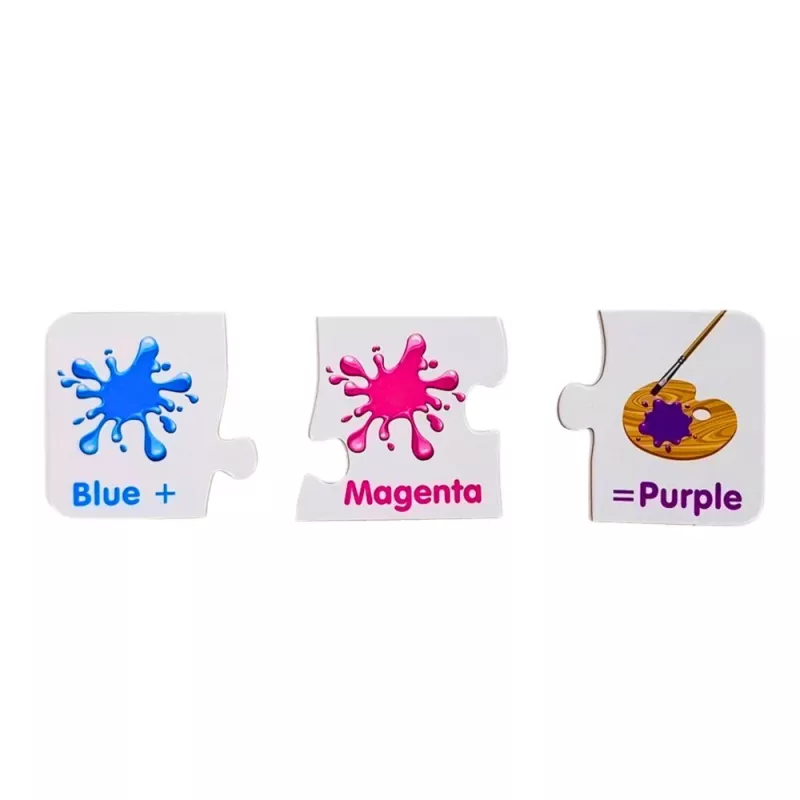 LEAN TOYS Vzdelávacie puzzle Farby v angličtine 10 spojení