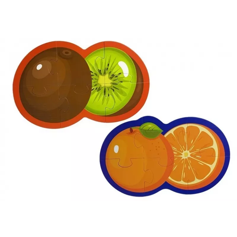 LEAN TOYS Vzdelávacie puzzle pre bábätká Ovocie 5 dielov 40 dielov