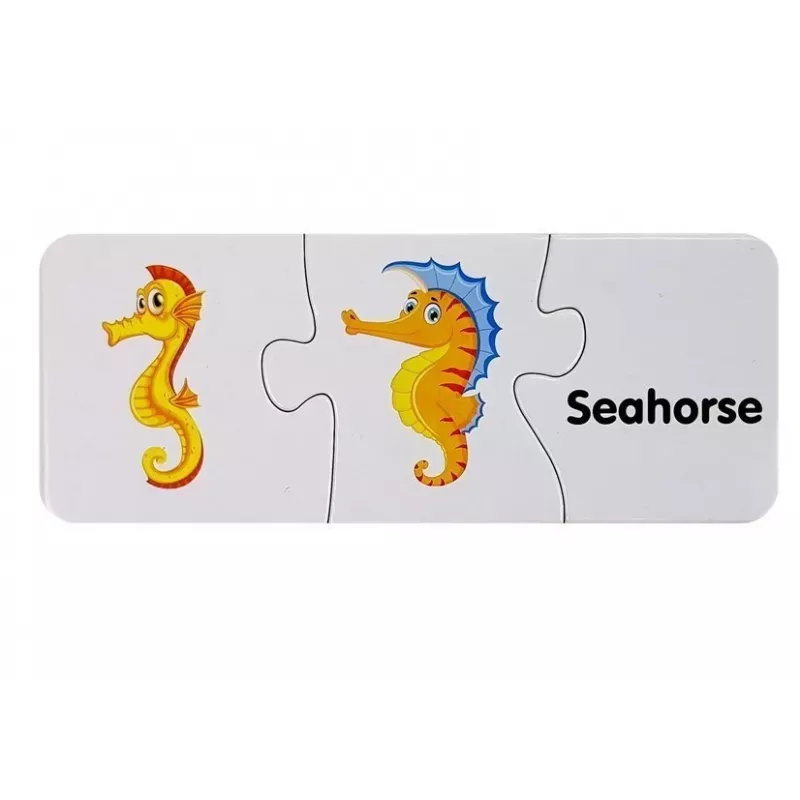 LEAN TOYS Vzdelávacie puzzle Svet oceánov Puzzle 10 spojení
