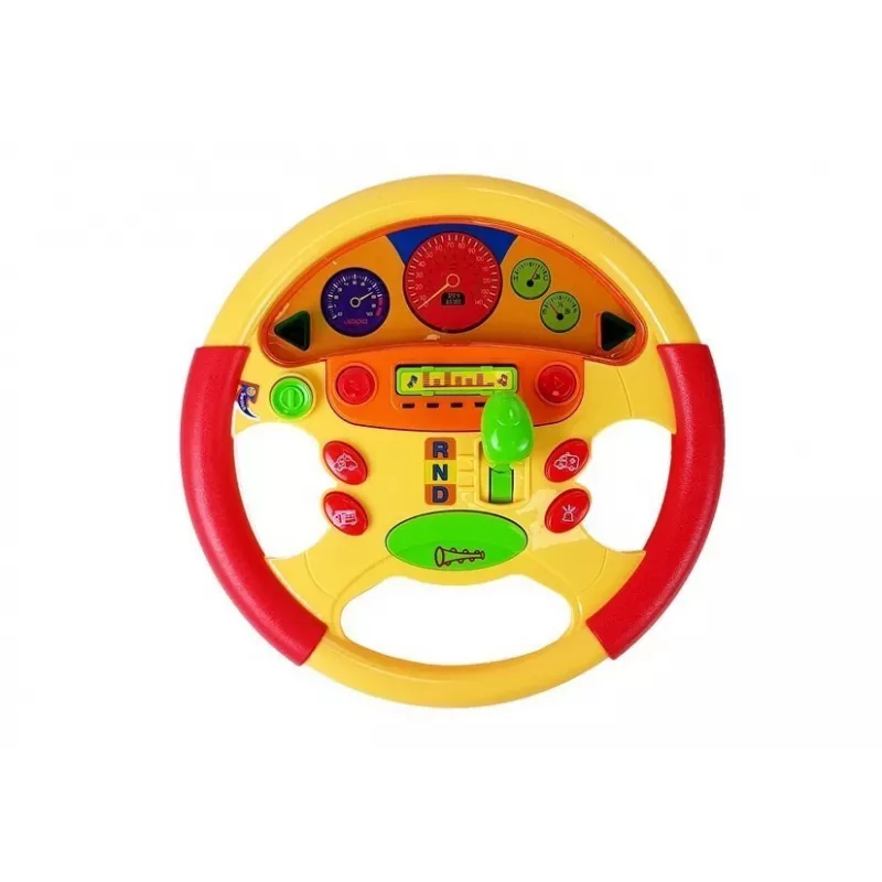 LEAN TOYS Vzdelávací volant pre bábätká so zvukovými a svetelnými efektmi