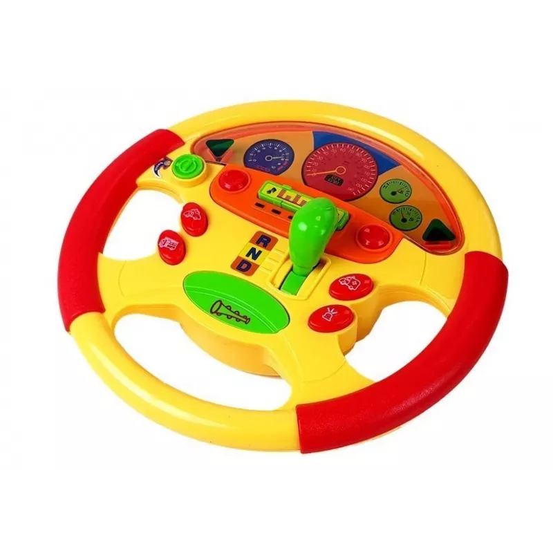 LEAN TOYS Vzdelávací volant pre bábätká so zvukovými a svetelnými efektmi