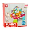 LEAN TOYS učebný stôl interaktívny hudobný panel klavír 2 v 1 červený
