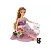 LEAN TOYS Bábika Emily dlhovlasá biela mačka