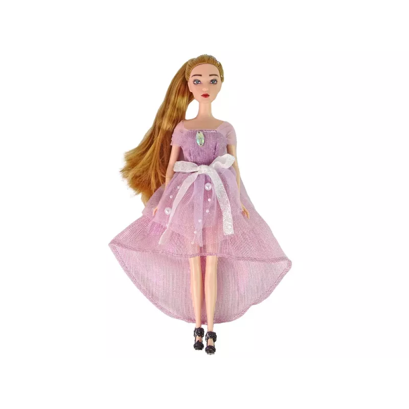 LEAN TOYS Bábika Emily dlhovlasá biela mačka