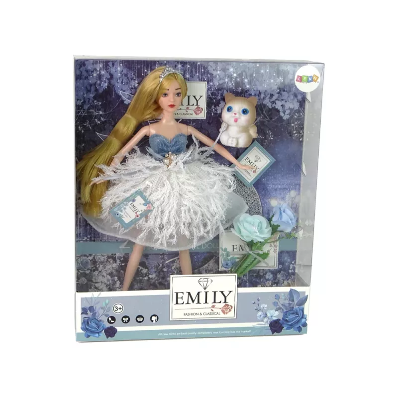 LEAN TOYS Bábika Emily kvetinová mačka