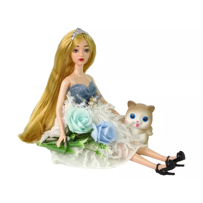 LEAN TOYS Bábika Emily kvetinová mačka