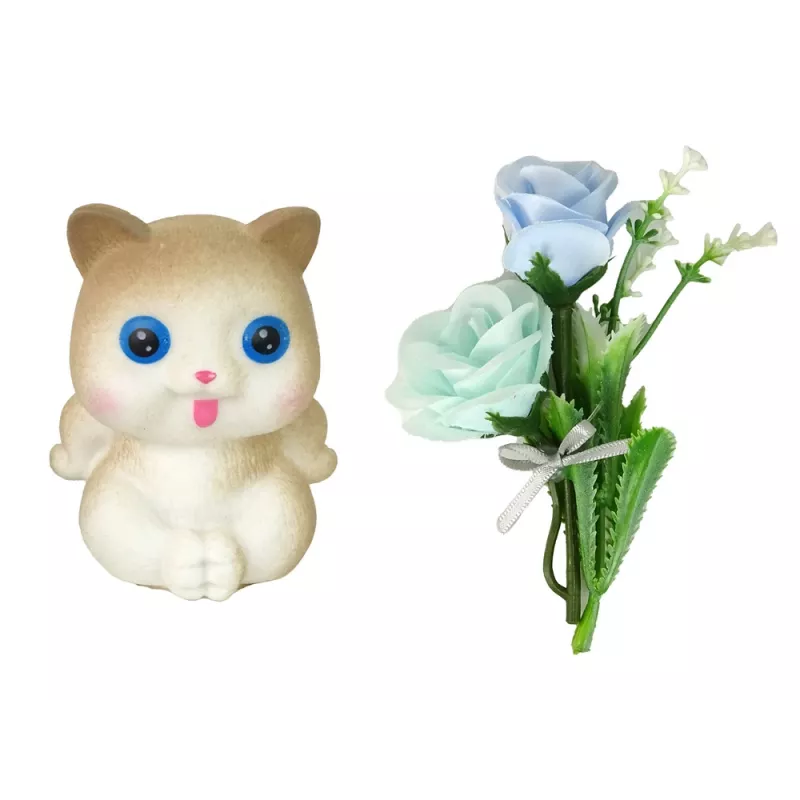 LEAN TOYS Bábika Emily kvetinová mačka
