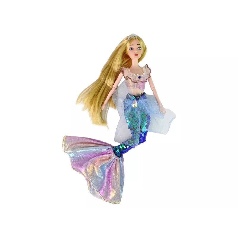 LEAN TOYS Bábika morská víla Emily zelené doplnky
