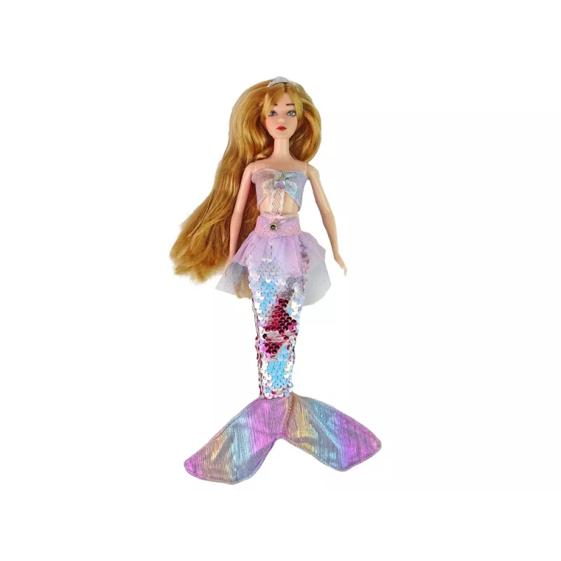 LEAN TOYS Bábika morská víla Emily ružové doplnky