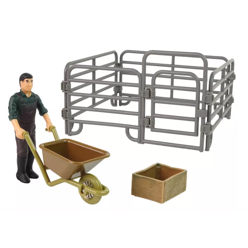 LEAN TOYS sada figúrok hospodárskych zvierat farmár vtáky