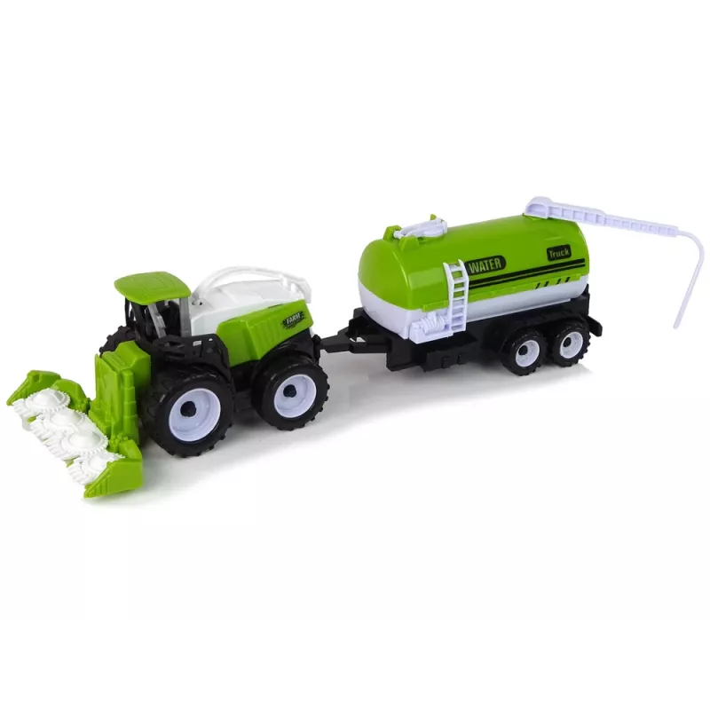 LEAN TOYS Sada poľnohospodárskych vozidiel traktor kombajn cisterna náves