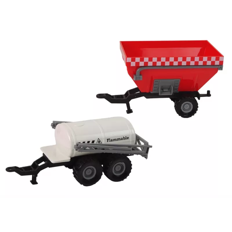 LEAN TOYS Sada farmárskeho traktora + 2 farmárske stroje, sada farmárskeho nákladného auta