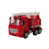 LEAN TOYS hasičská súprava so žeriavom, dopravnými značkami a hasičom