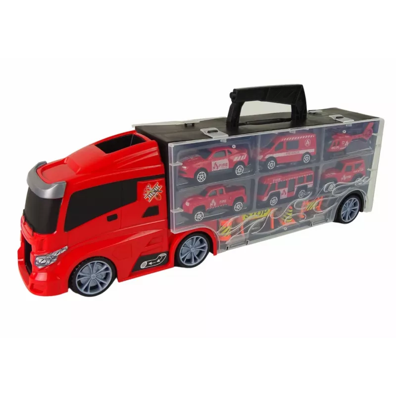 LEAN TOYS Požiarne auto odťahové auto hračkárske autá sada