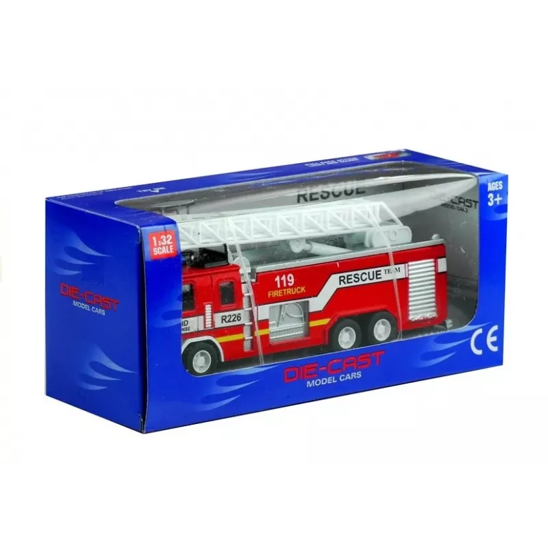 LEAN TOYS Hasičské vozidlo s rebríkom 1:32