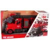 LEAN TOYS Požiarne nákladné auto so skrutkovacím príslušenstvom červené